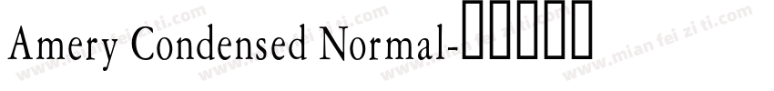 Amery Condensed Normal字体转换